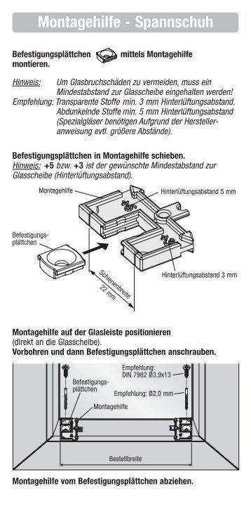 Montagehilfe - Spannschuh - JalouCity