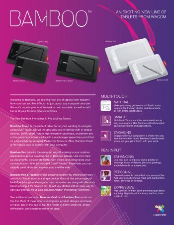 multi-touch an exciting new line of tablets from wacom pen input