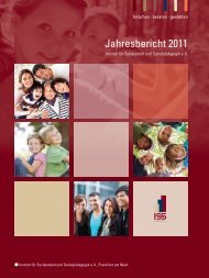 Jahresbericht 2011 - Institut fÃ¼r Sozialarbeit und SozialpÃ¤dagogik eV