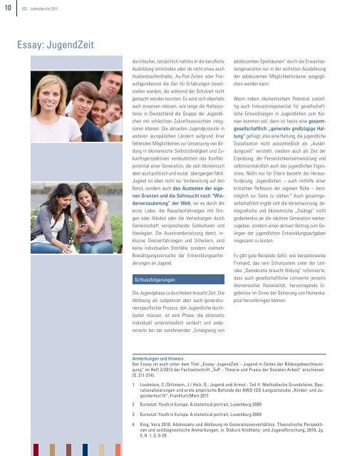 Jahresbericht 2011 - Institut fÃ¼r Sozialarbeit und SozialpÃ¤dagogik eV