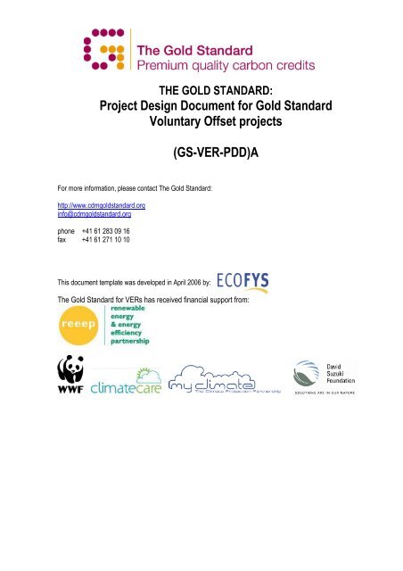 Project Design Doent F Project Design Doent For Gold Standard Voluntary Zorlu Enerji