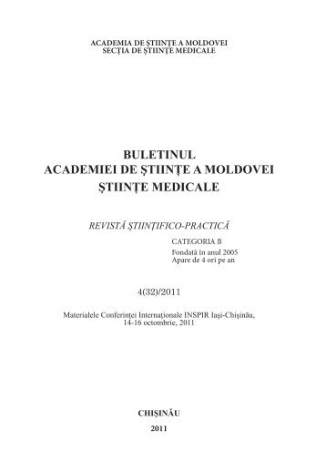 stiinte med 4 2011.indd - Academia de ÅtiinÅ£e a Moldovei