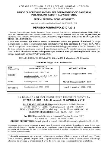 AZIENDA PROVINCIALE PER I SERVIZI SANITARI - TRENTO