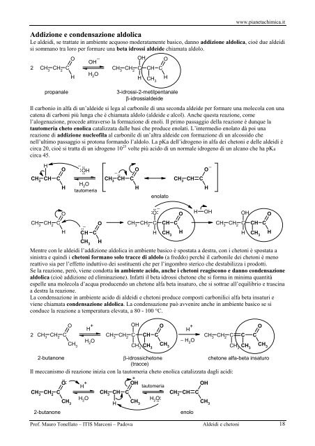 Aldeidi e Chetoni.pdf - PianetaChimica.it