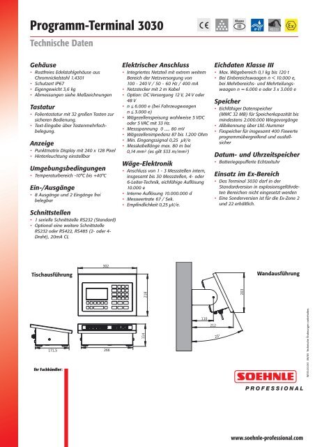 Bedienung, Tastatur und Display - Janner Waagen GmbH