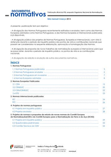 Documentos normativos - IPQ