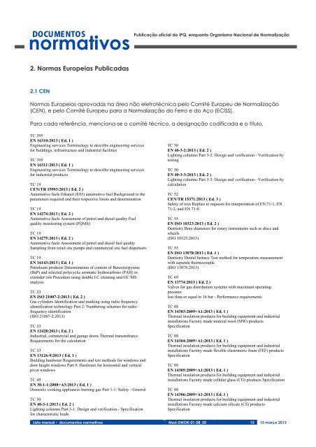 Documentos normativos - IPQ