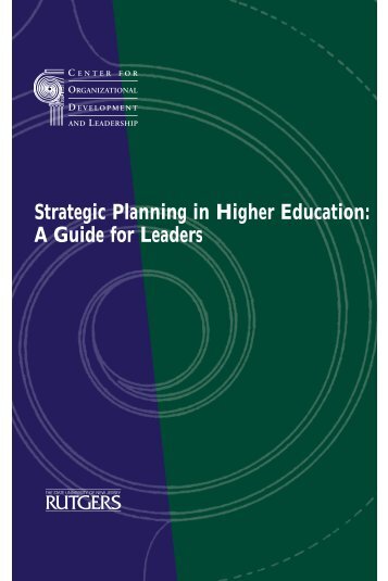Strategic Planning in Higher Education: A Guide for Leaders