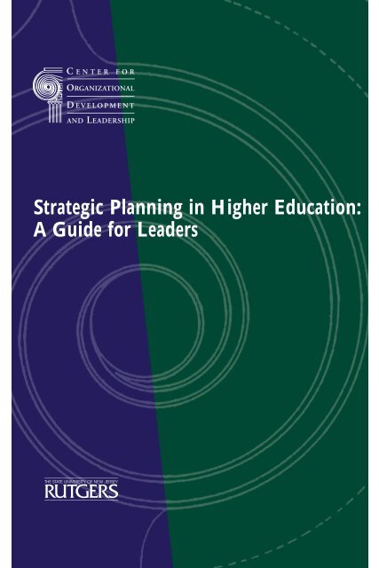 strategic planning in higher education best practices and benchmarking