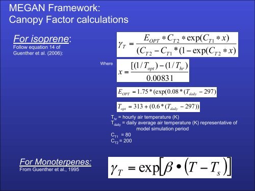 MEGAN and WRF-CHEM - RUC - NOAA