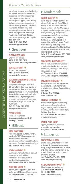 Dining Guide - Columbia County Tourism