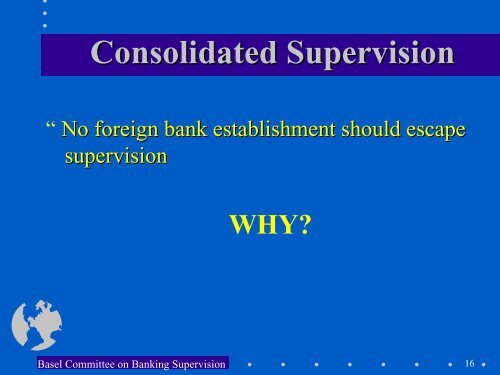 Consolidated Supervision - World Bank