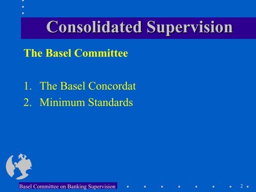 Consolidated Supervision - World Bank