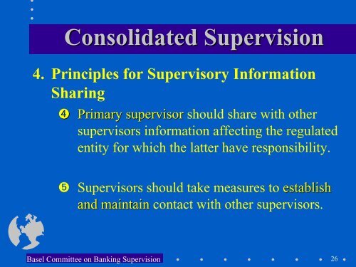 Consolidated Supervision - World Bank