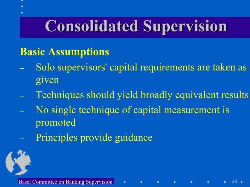 Consolidated Supervision - World Bank