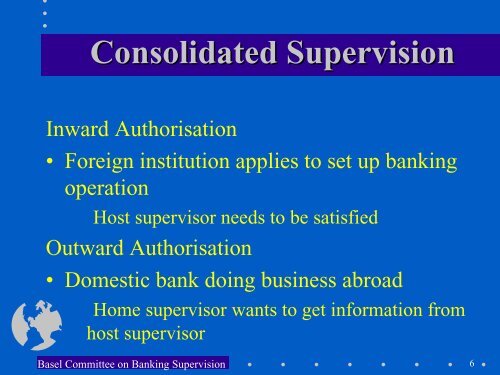 Consolidated Supervision - World Bank