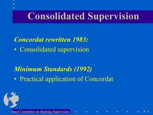 Consolidated Supervision - World Bank