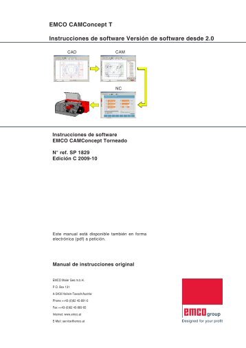 EMCO CAMConcept T Instrucciones de software VersiÃ³n de ...