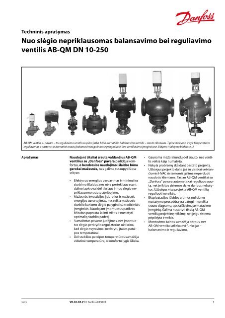 AB-QM, DN 10-250 - Danfoss