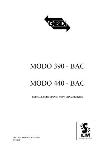 MODO 390 - BAC MODO 440 - BAC - GiBiDi