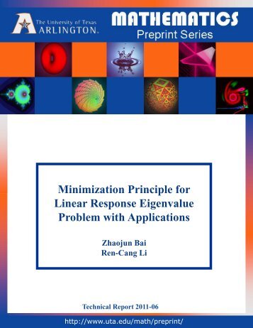 Minimization Principle for Linear Response Eigenvalue Problem ...