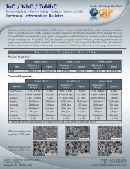 TaC / NbC / TaNbC â Global Tungsten & Powders Corp