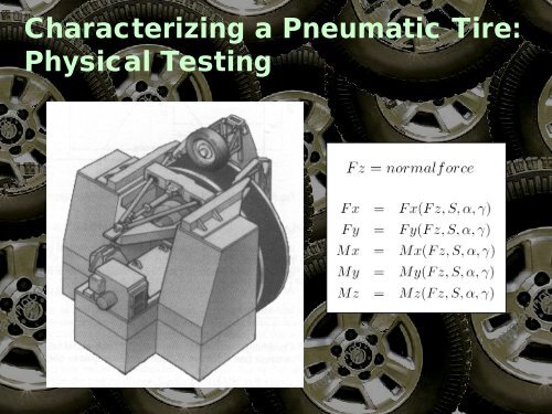 Lecture notes on tire modelling - University of Waterloo