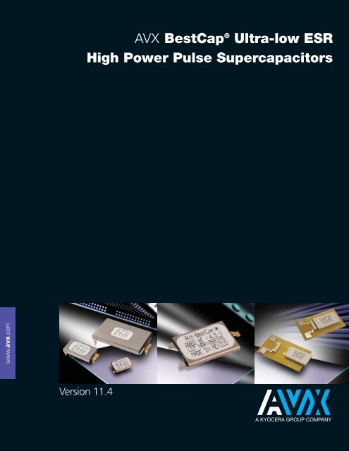 BestCap Ultra Low ESR Supercapacitor - AVX