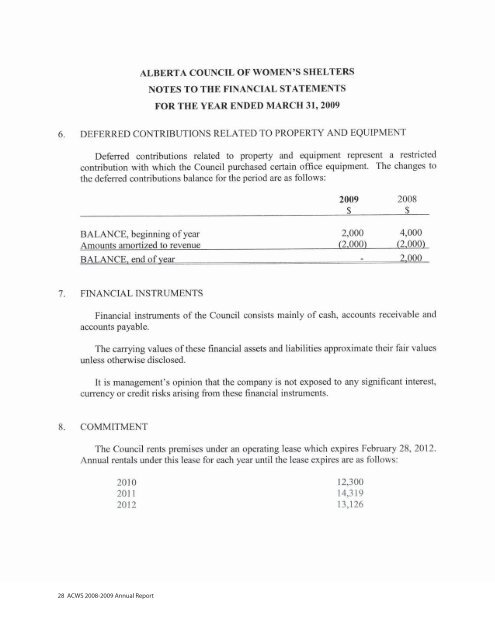 2008-2009 Annual Report - Alberta Council of Women's Shelters