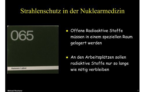 Strahlenschutz in der Nuklearmedizin