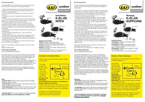 Kupplung E, EL, ES Ã¢Â€Â“ Montageanleitung (PDF) - Weber Products