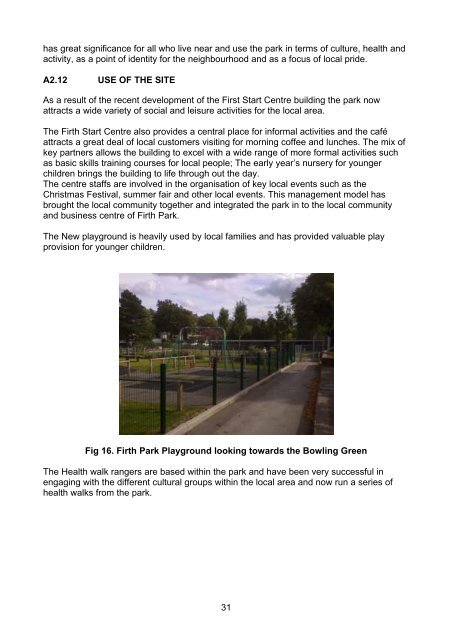 Management Plan for Firth Park - MP4-Interreg