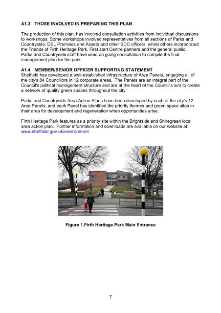 Management Plan for Firth Park - MP4-Interreg