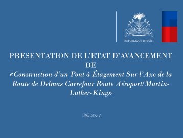 PRESENTATION DE L'ETAT D'AVANCEMENT DE Â«Construction d ...