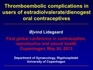 Thromboembolic complications in users of ... - Lidegaard.dk