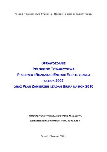 Pobierz sprawozdanie (plik PDF) - Polskie Towarzystwo PrzesyÅu i ...