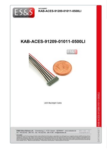 Datasheet: KAB-ACES-91209-01011-0500LI