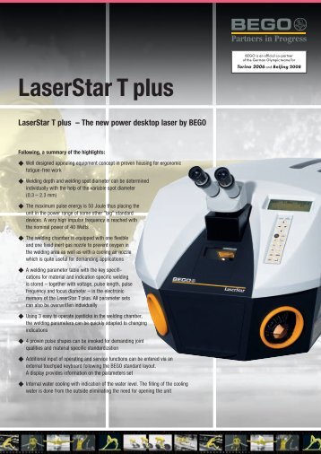 LaserStar T plus - Bego USA