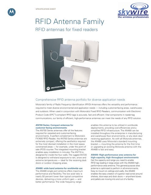 Motorola RFID Antenna Family