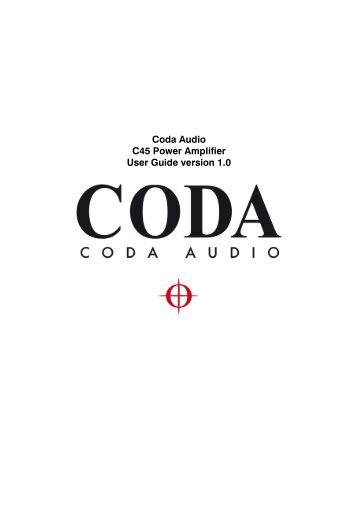 Manual - Coda Audio