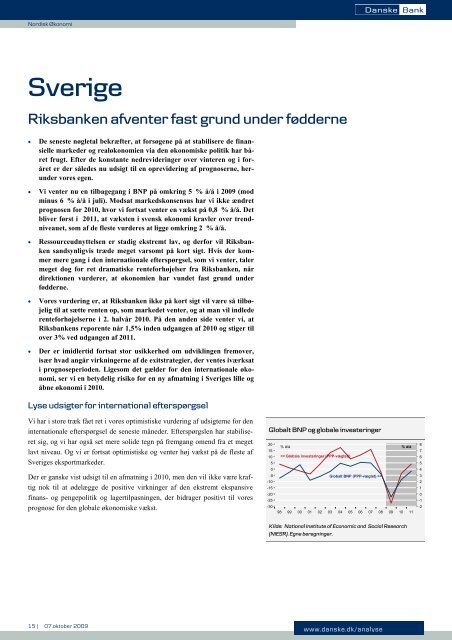 Nordisk Ãkonomi - Danske Analyse - Danske Bank