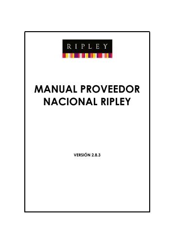 Manual Prov Nac_v2.8.3 - Portal Proveedores ripley b2b