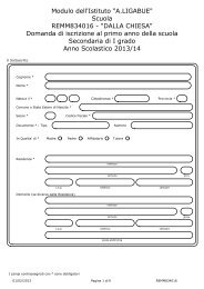 Modulo di iscrizione Scula Media - Comune di Reggio Emilia