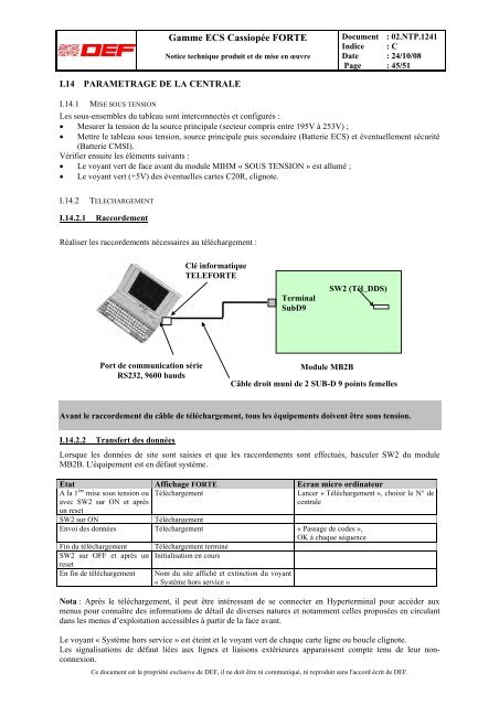 NOTICE TECHNIQUE PRODUIT et de MISE EN OEUVRE ... - DEF