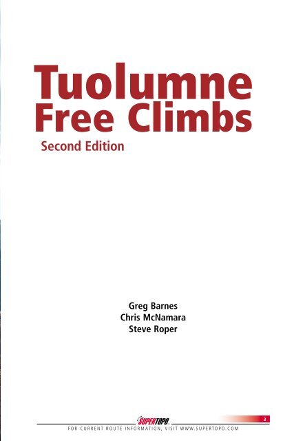 Tuolumne Free Climbs - SuperTopo