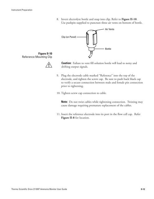 2110XP Ammonia Analyzer User Guide (1574 Kb) - Thermo Scientific