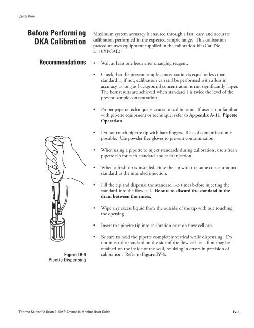 2110XP Ammonia Analyzer User Guide (1574 Kb) - Thermo Scientific