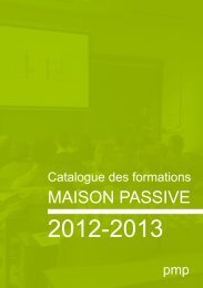 Vous trouverez dans cette brochure - Plate-forme Maison Passive asbl