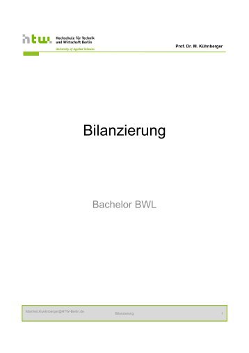 Bilanzierung - HTW Berlin