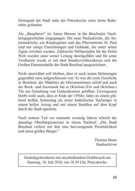 2010 Liebe Pfarreimitglieder - Internetangebot von Dr.Joerg Sieger